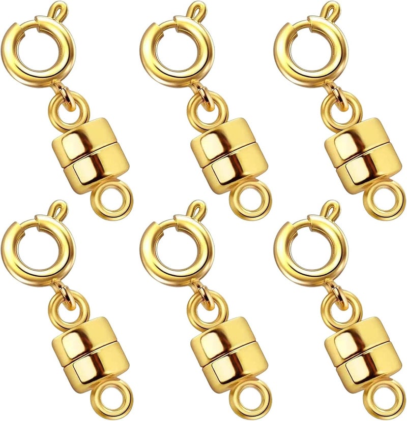 OHINGLT Strong Magnetic Necklace Clasps and Closures,Gold Plated Jewelry Clasps Converters for Bracelet Necklaces Chain - Image 1